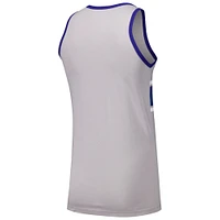 Men's New Era Gray Los Angeles Dodgers Jersey Ringer Tank Top