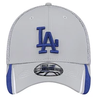 Casquette Linear 39THIRTY Flex-Fit grise pour homme des Los Angeles Dodgers de New Era