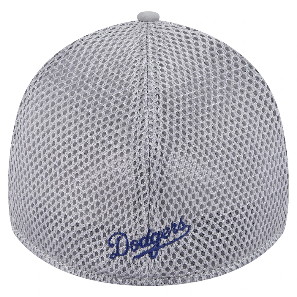 Casquette Linear 39THIRTY Flex-Fit grise pour homme des Los Angeles Dodgers de New Era