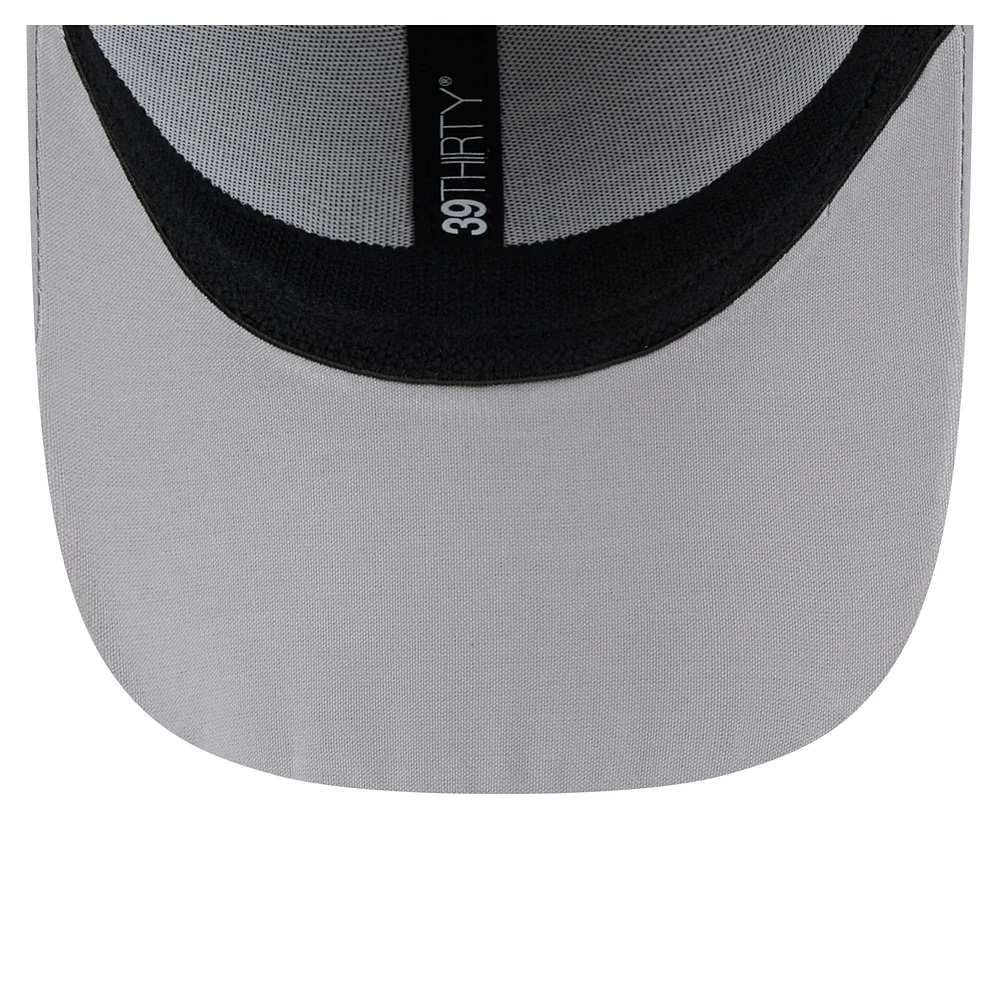 Casquette Linear 39THIRTY Flex-Fit grise pour homme des Los Angeles Dodgers de New Era