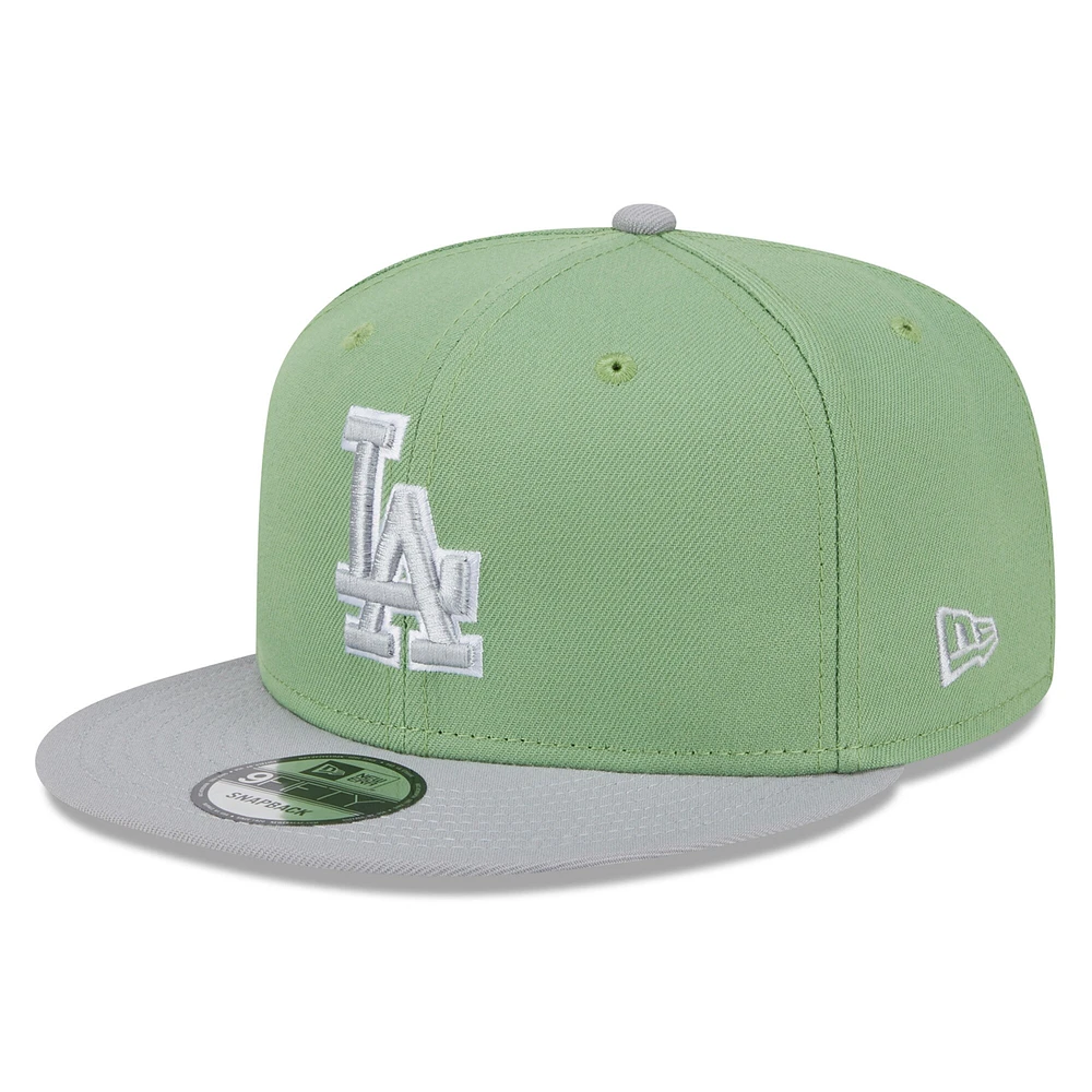 Casquette Snapback bicolore 9FIFTY Los Angeles Dodgers vert/gris New Era pour homme