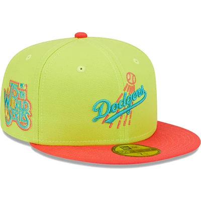 Casquette ajustée 59FIFTY Cyber ​​Highlighter des Los Angeles Dodgers New Era pour homme