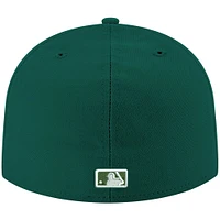 Men's New Era Green Los Angeles Dodgers White Logo 59FIFTY Fitted Hat