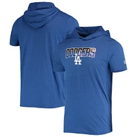 Men's New Era Heathered Royal Los Angeles Dodgers Hoodie T-Shirt