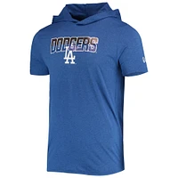 T-shirt à capuche New Era Heathered Royal Los Angeles Dodgers pour homme