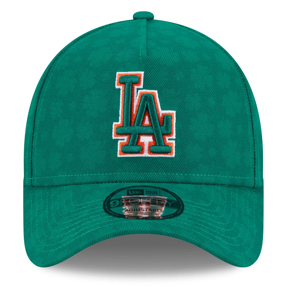 Men's New Era Kelly Green Los Angeles Dodgers St. Patrick's Day A-Frame 9FORTY Adjustable Hat