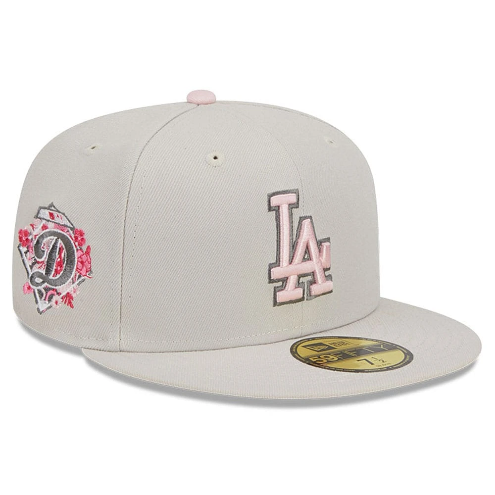 Casquette ajustée 59FIFTY sur le terrain des Dodgers de Los Angeles 2023 New Era kaki pour homme