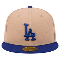 Men's New Era Khaki Los Angeles Dodgers 59FIFTY Fitted Hat