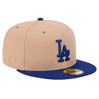 Men's New Era Khaki Los Angeles Dodgers 59FIFTY Fitted Hat