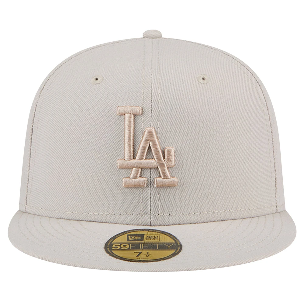 Men's New Era Khaki Los Angeles Dodgers Color Pack 59FIFTY Fitted Hat