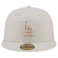 Men's New Era Khaki Los Angeles Dodgers Color Pack 59FIFTY Fitted Hat