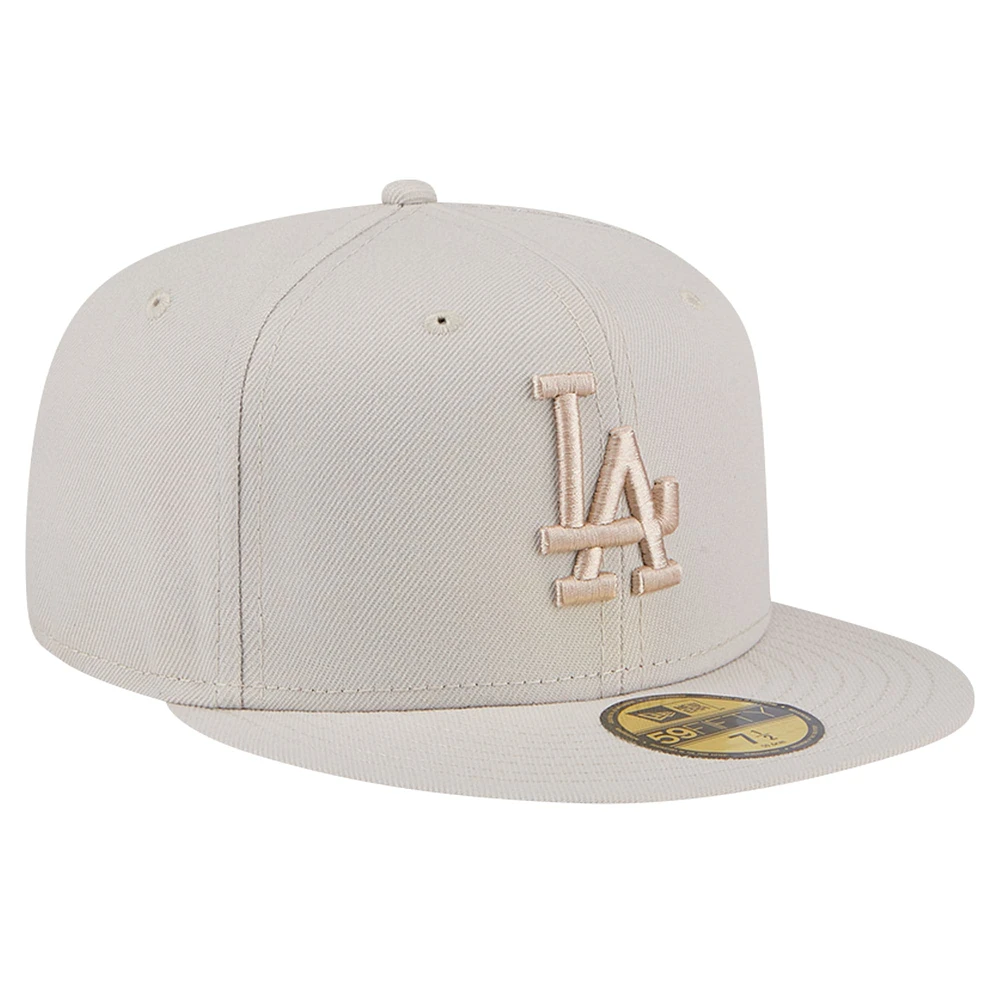 Men's New Era Khaki Los Angeles Dodgers Color Pack 59FIFTY Fitted Hat