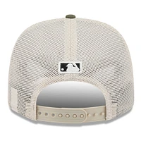 Men's New Era Light Beige/Olive Los Angeles Dodgers 2025 Armed Forces Day 9SEVENTY Stretch-Snap Hat