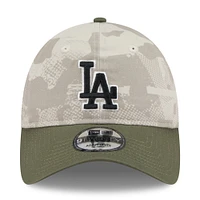 Men's New Era Light Beige/Olive Los Angeles Dodgers 2025 Armed Forces Day 9TWENTY Adjustable Hat
