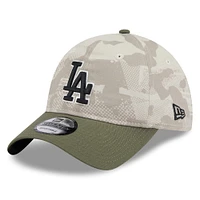 Men's New Era Light Beige/Olive Los Angeles Dodgers 2025 Armed Forces Day 9TWENTY Adjustable Hat