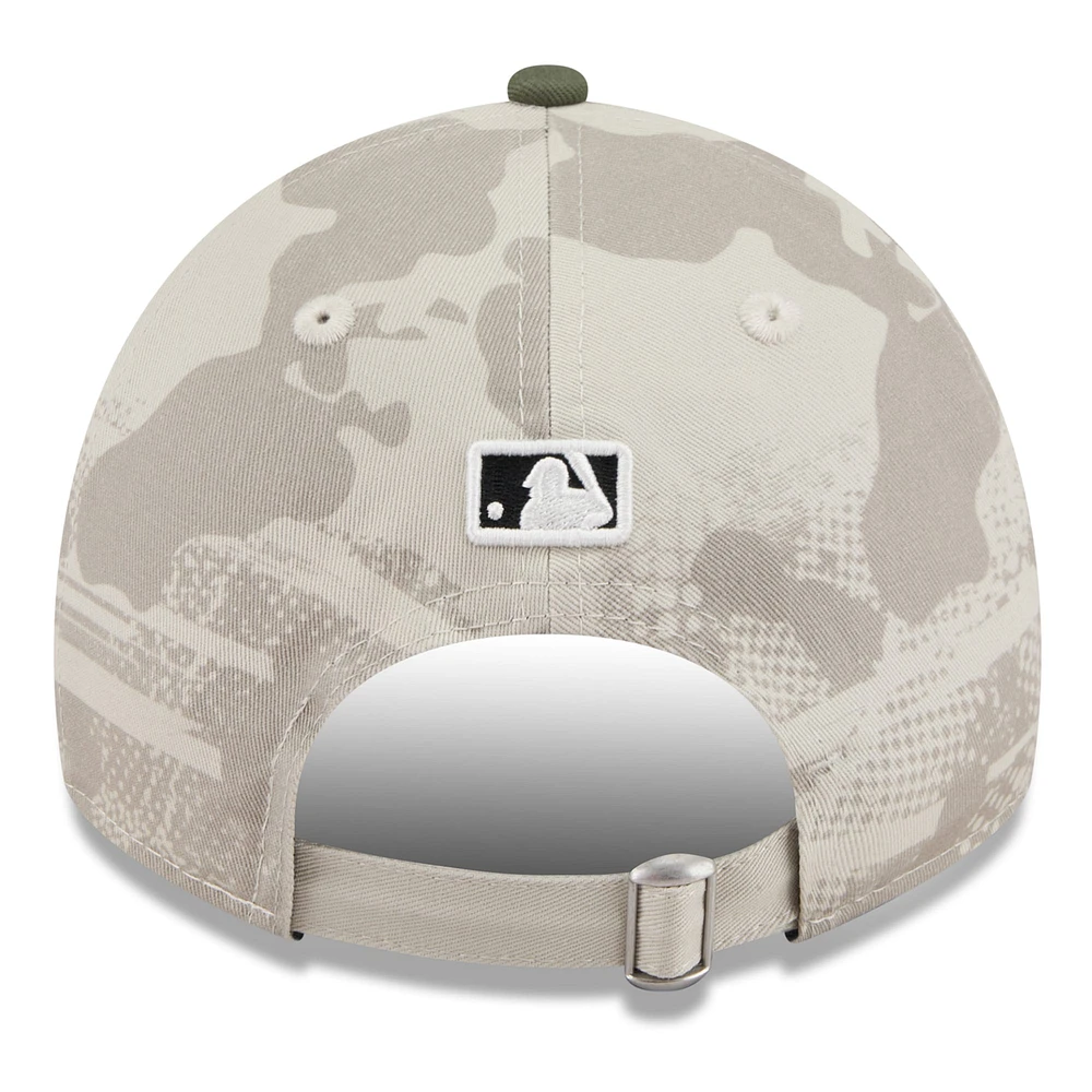 Men's New Era Light Beige/Olive Los Angeles Dodgers 2025 Armed Forces Day 9TWENTY Adjustable Hat