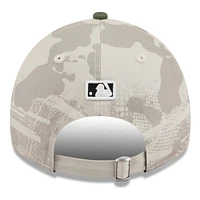 Men's New Era Light Beige/Olive Los Angeles Dodgers 2025 Armed Forces Day 9TWENTY Adjustable Hat