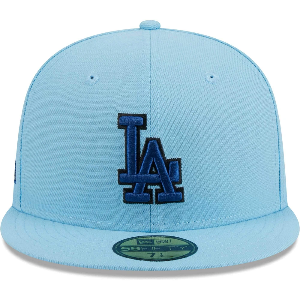 Casquette ajustée 59FIFTY Los Angeles Dodgers New Era bleu clair pour homme