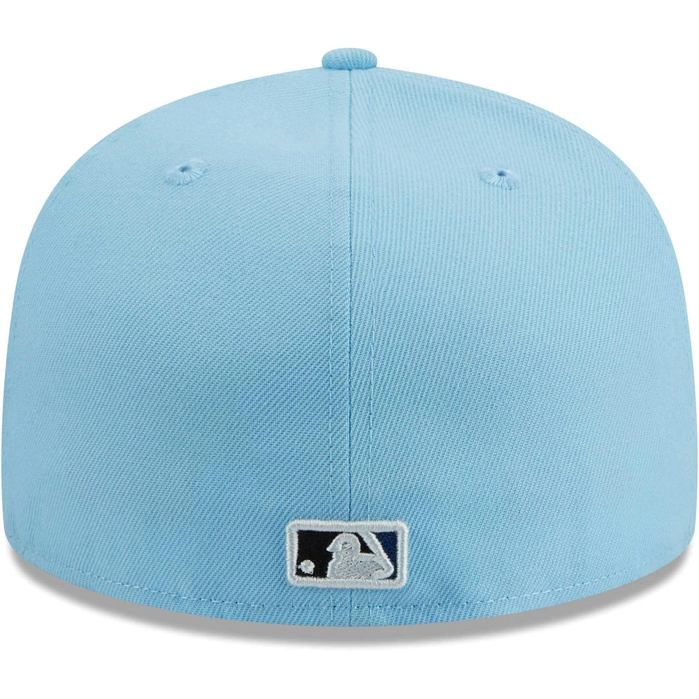 Casquette ajustée 59FIFTY Los Angeles Dodgers New Era bleu clair pour homme