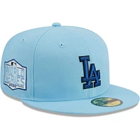 Casquette ajustée 59FIFTY Los Angeles Dodgers New Era bleu clair pour homme