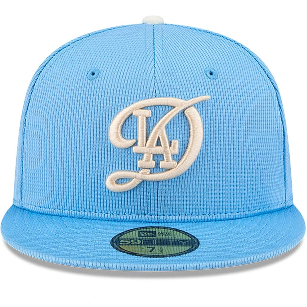 Men's New Era Light Blue Los Angeles Dodgers City Connect Batting Practice 59FIFTY Fitted Hat