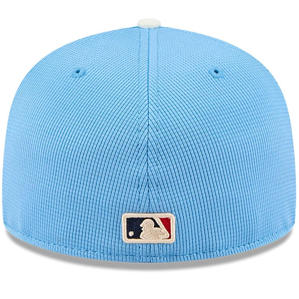 Men's New Era Light Blue Los Angeles Dodgers City Connect Batting Practice 59FIFTY Fitted Hat