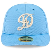 Casquette d'entraînement au bâton City Connect 59FIFTY bleu clair New Era pour homme des Dodgers de Los Angeles