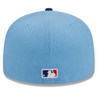 Casquette ajustée 59FIFTY Retro City Collection Cooperstown des Los Angeles Dodgers New Era pour homme, bleu clair