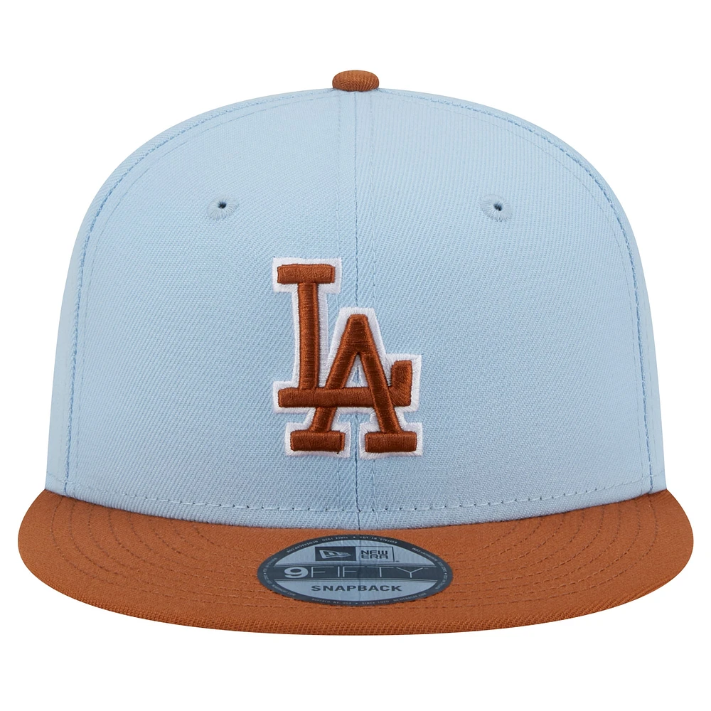 Men's New Era Light Blue Los Angeles Dodgers Spring Color Two-Tone 9FIFTY Snapback Hat