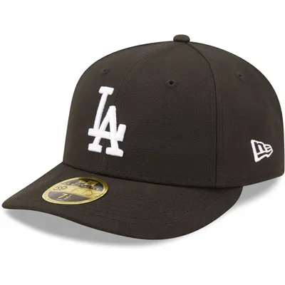 Los Angeles Dodgers New Era Black & White Low Profile 59FIFTY Fitted Hat