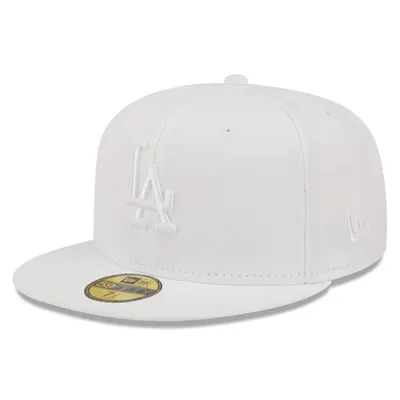 Los Angeles Dodgers New Era White on 59FIFTY Fitted Hat