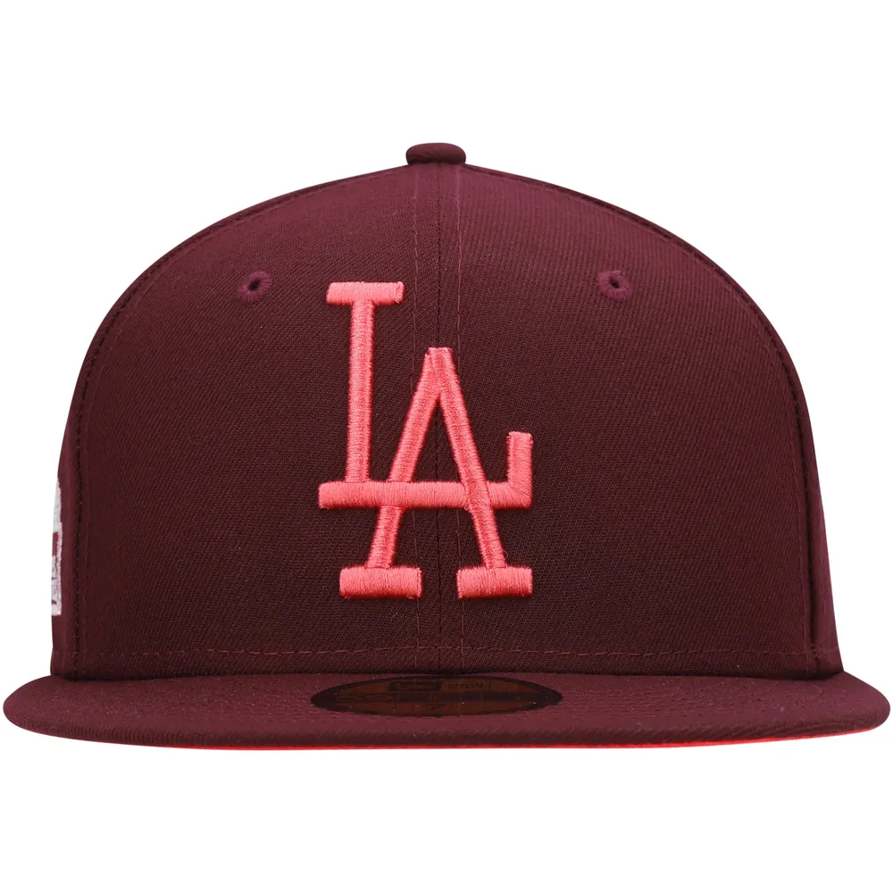 Men's New Era Red Los Angeles Dodgers White Logo 59FIFTY Fitted Hat