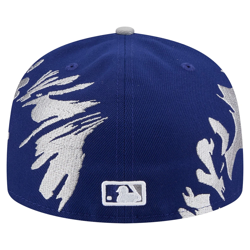 Men's New Era Navy/Gray Los Angeles Dodgers Retro Pattern 59FIFTY Fitted Hat