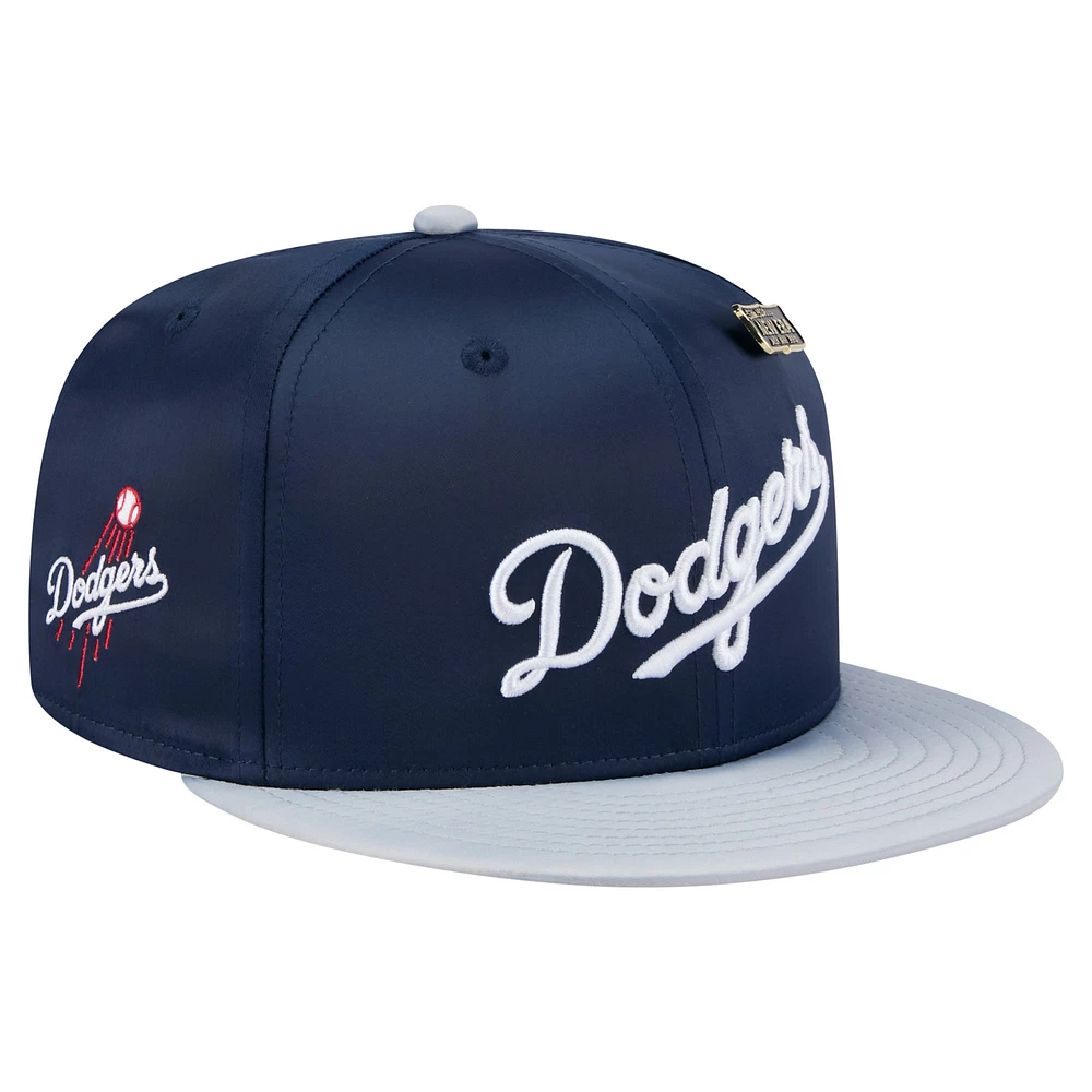 Men's New Era Navy/Gray Los Angeles Dodgers Satin 59FIFTY Fitted Hat