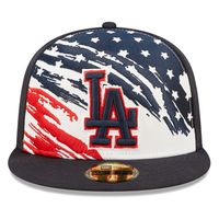 Men's New Era Navy Los Angeles Dodgers 2022 4th of July On-Field 59FIFTY Fitted Hat