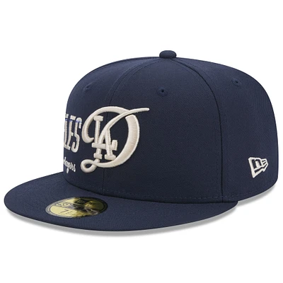 Casquette ajustée 59FIFTY New Era pour hommes des Los Angeles Dodgers 2024 City Connect Icon bleu marine