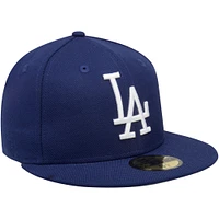 Casquette ajustée 59FIFTY en laine de la collection Cooperstown des Los Angeles Dodgers New Era pour homme, bleu marine