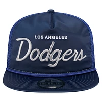 Men's New Era Navy Los Angeles Dodgers Retro Satin Script Golfer Adjustable Hat