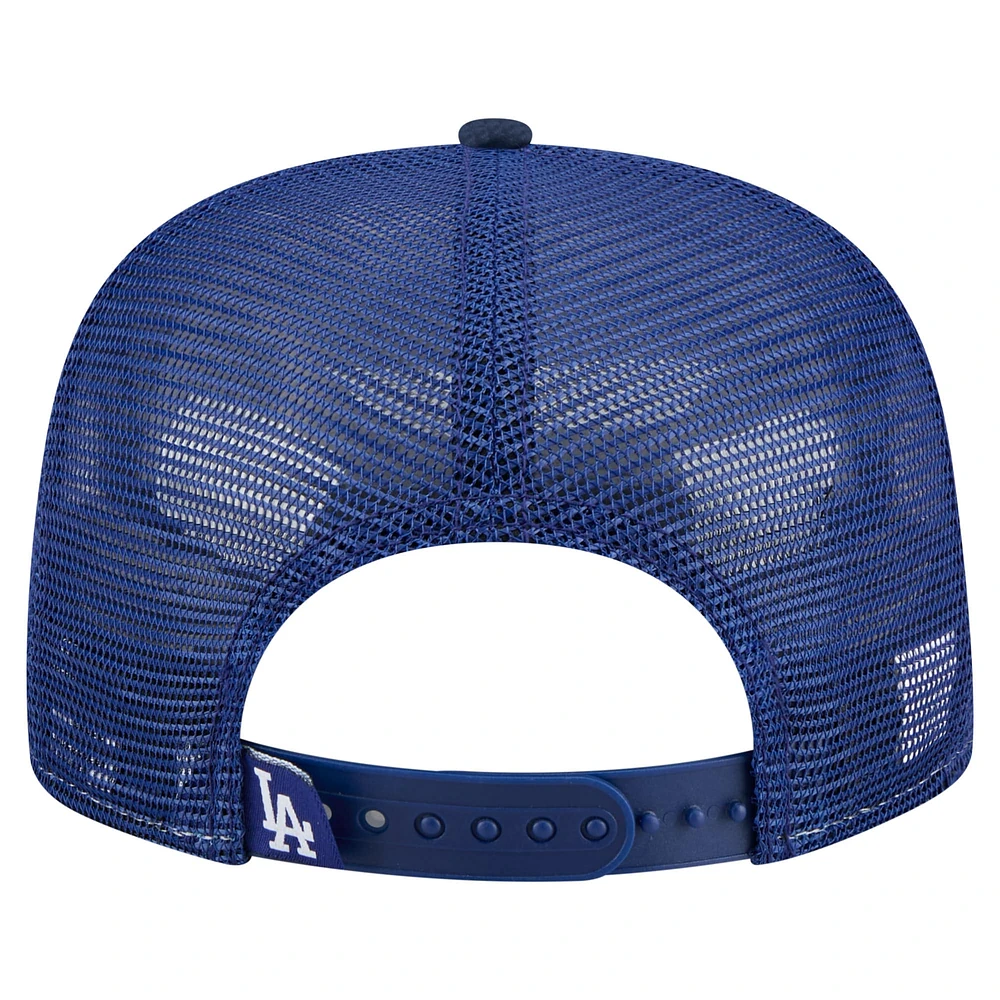Men's New Era Navy Los Angeles Dodgers Retro Satin Script Golfer Adjustable Hat