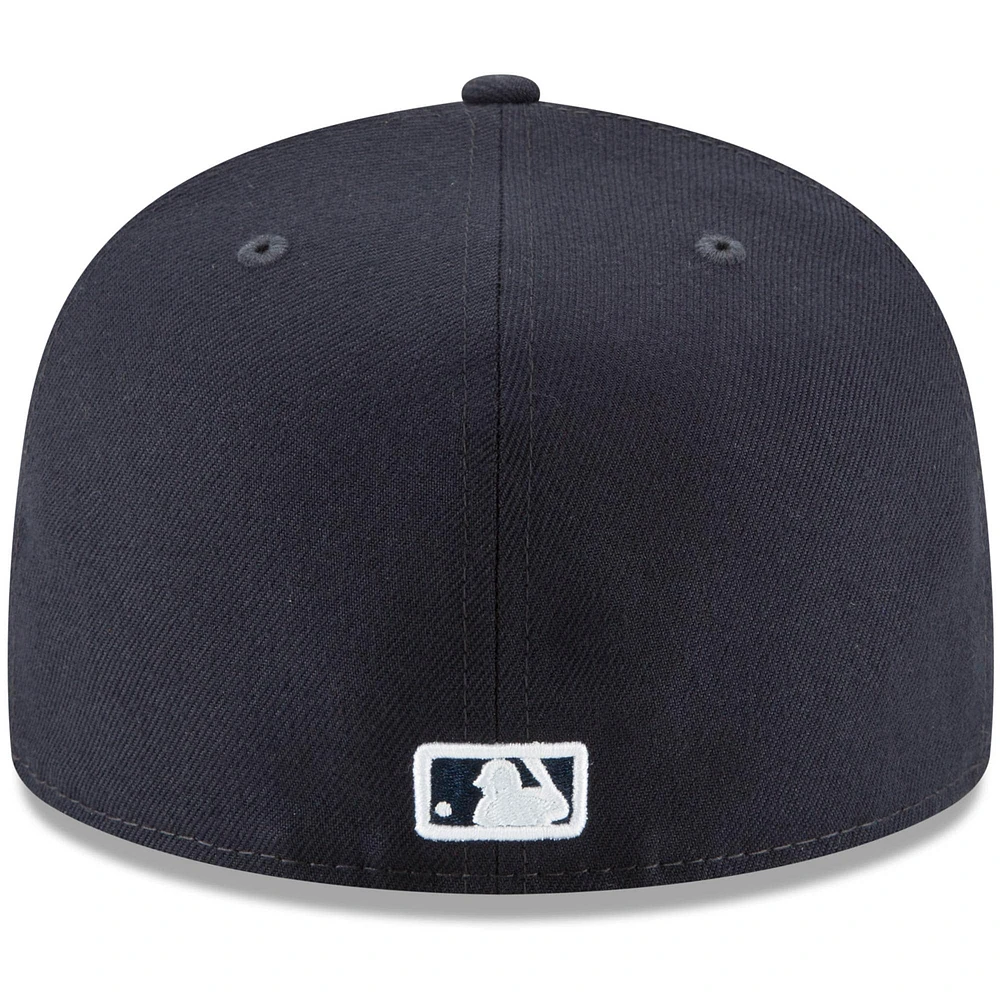 Men's New Era Navy Los Angeles Dodgers White Logo 59FIFTY Fitted Hat