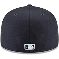 Men's New Era Navy Los Angeles Dodgers White Logo 59FIFTY Fitted Hat