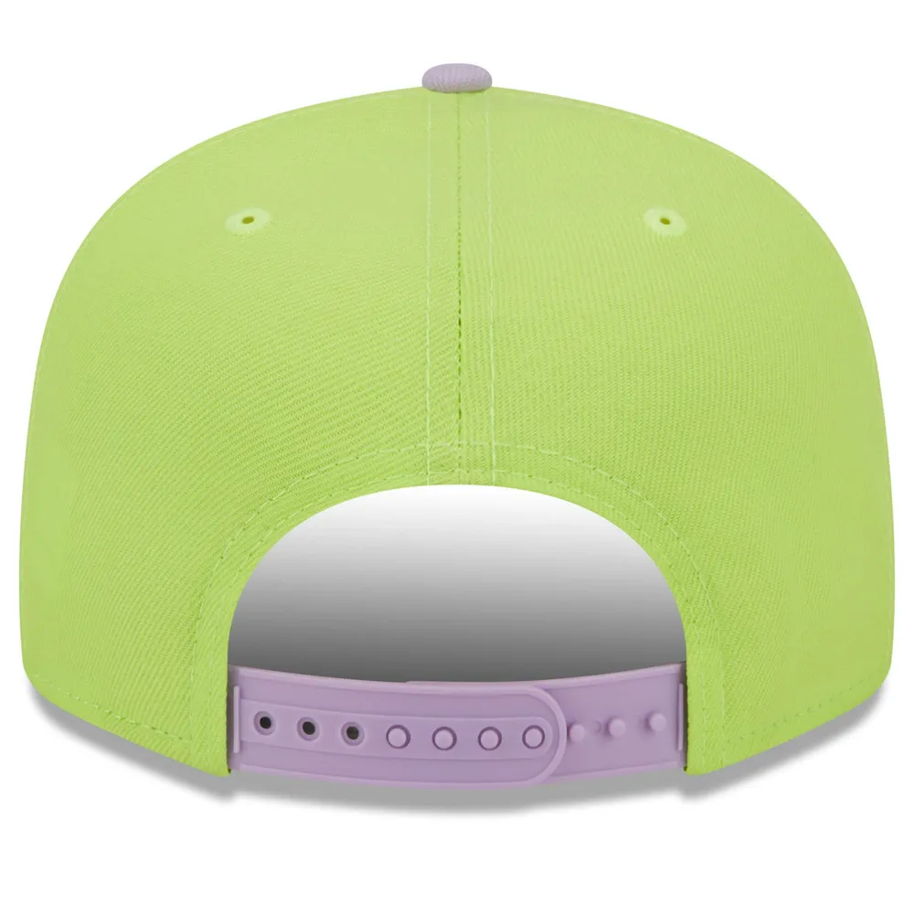 Men's New Era Neon Green/Purple Los Angeles Dodgers Spring Basic Two-Tone 9FIFTY Snapback Hat