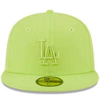 Men's New Era Neon Green Los Angeles Dodgers 2023 Spring Color Basic 59FIFTY Fitted Hat