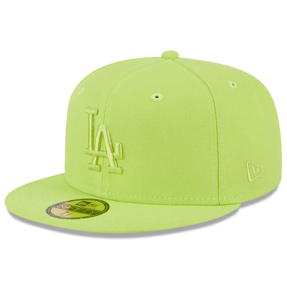 Casquette ajustée 59FIFTY Basic Color des Dodgers de Los Angeles 2023 New Era pour homme, vert fluo