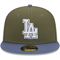 Casquette ajustée 59FIFTY Los Angeles Dodgers New Era olive/bleu pour homme