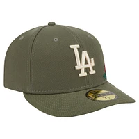 Casquette ajustée 59FIFTY olive Los Angeles Dodgers de New Era pour homme