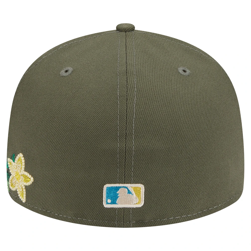 Casquette ajustée 59FIFTY olive Los Angeles Dodgers de New Era pour homme