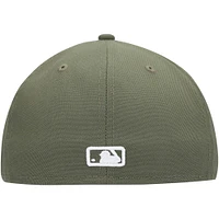 Men's New Era Olive Los Angeles Dodgers White Logo 59FIFTY Fitted Hat