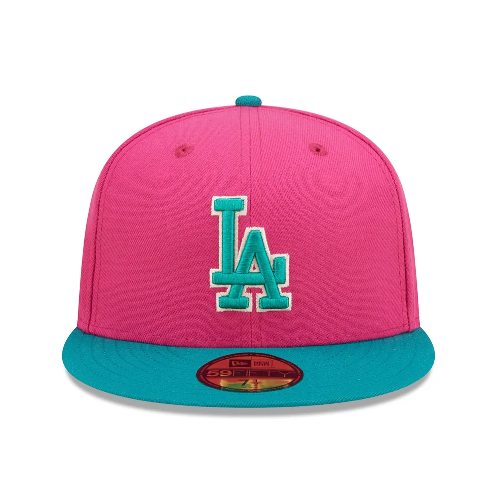 Men's New Era Pink/Green Los Angeles Dodgers Cooperstown Collection 1981 World Series Passion Forest 59FIFTY Fitted Hat 