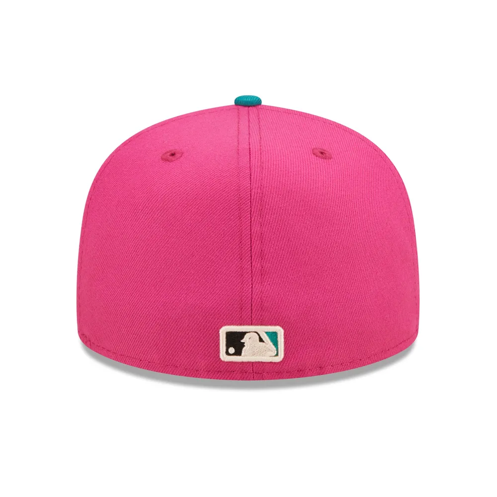 Men's Los Angeles Dodgers New Era Pink/Green Cooperstown Collection 1981  World Series Passion Forest 59FIFTY